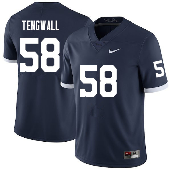 Men #58 Landon Tengwall Penn State Nittany Lions College Football Jerseys Sale-Retro - Click Image to Close